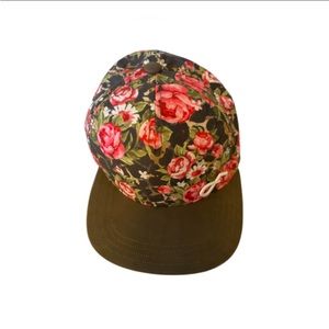 Flat Fifty Buckle Back Floral Hat